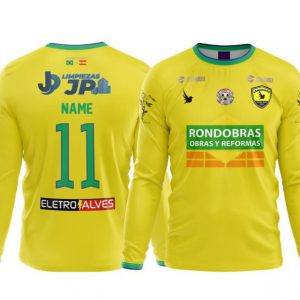 camiseta manga larga canarinha futebol clube temporada 23/24